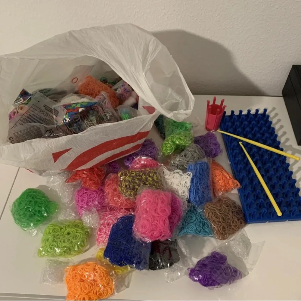 Rainbow Loom MEGA LOT : 7500+ Bands, Looms, Charms, Tools, Kits, AND MORE